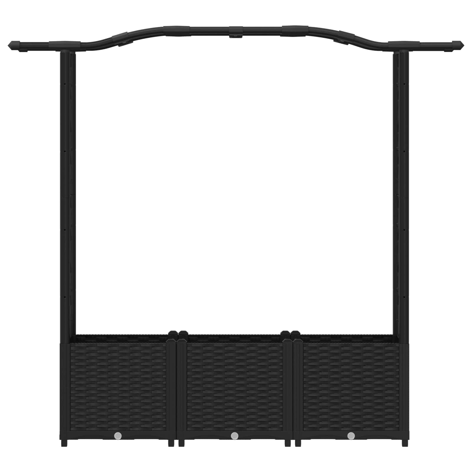 Cama elevada com treliça e telhado preto 164 x 40 x 138 cm PP