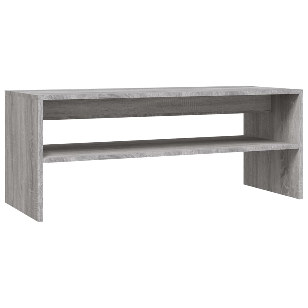 Mesa de centro 100x40x40 cm derivados madeira cinzento sonoma