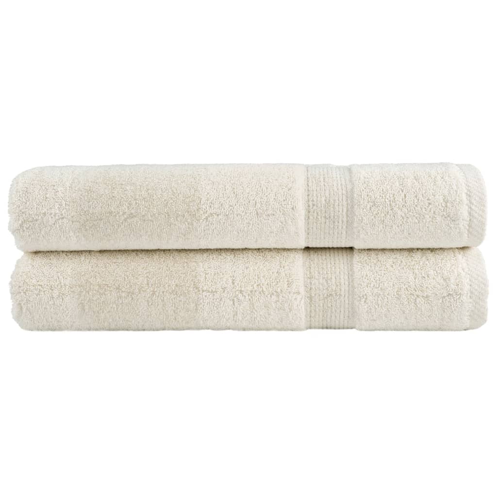 Toalhas de sauna premium solund 2 pcs 80x200 cm 600 gsm creme