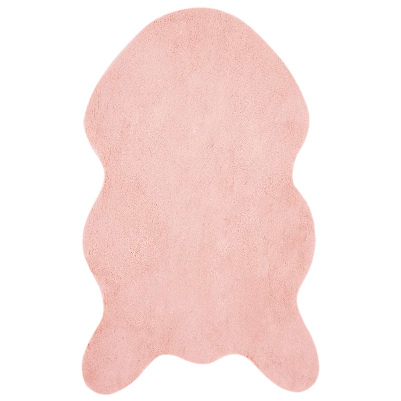 Tapete antideslizante de sintética de coelho olite rosa