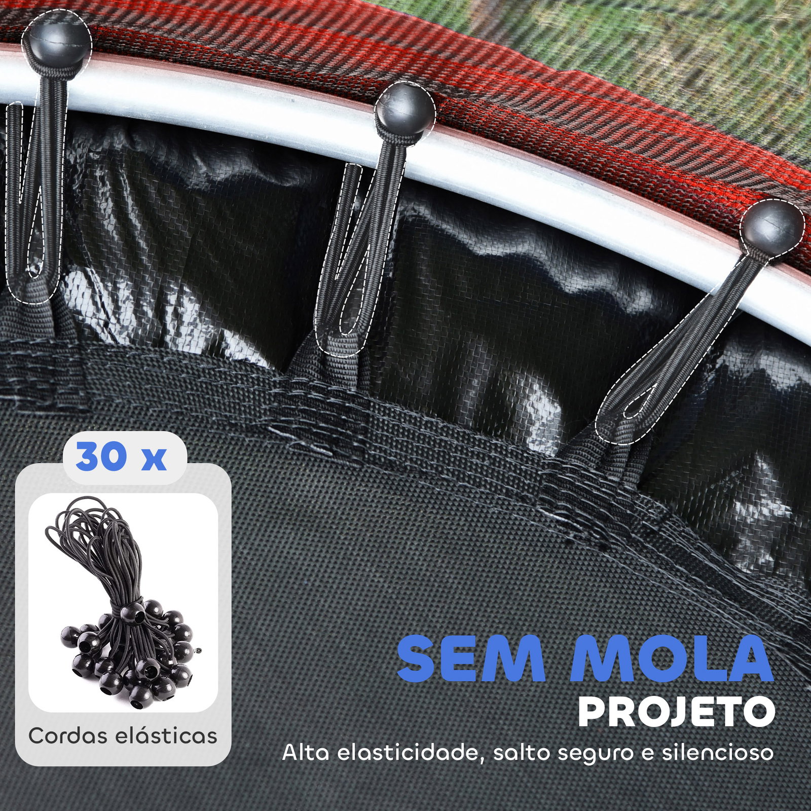Trampolim infantil ø160 cm trampolim para crianças de 3-6 anos com rede de segurança pernas em forma de l multicolor