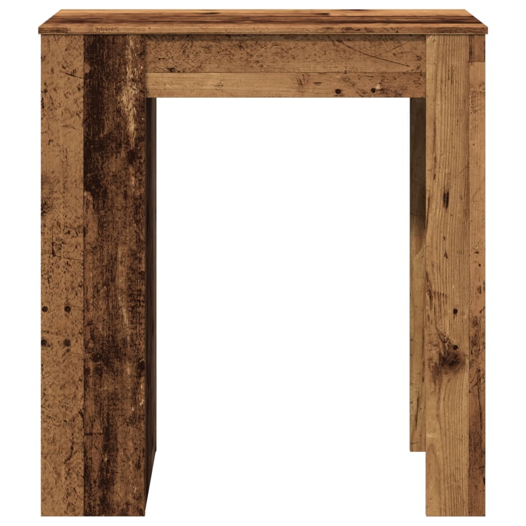 Mesa de bar com prateleiras derivados de madeira madeira velha
