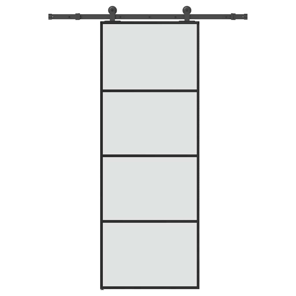 Porta deslizante c/ conj. ferragens 76x205cm vidro esg/alumínio