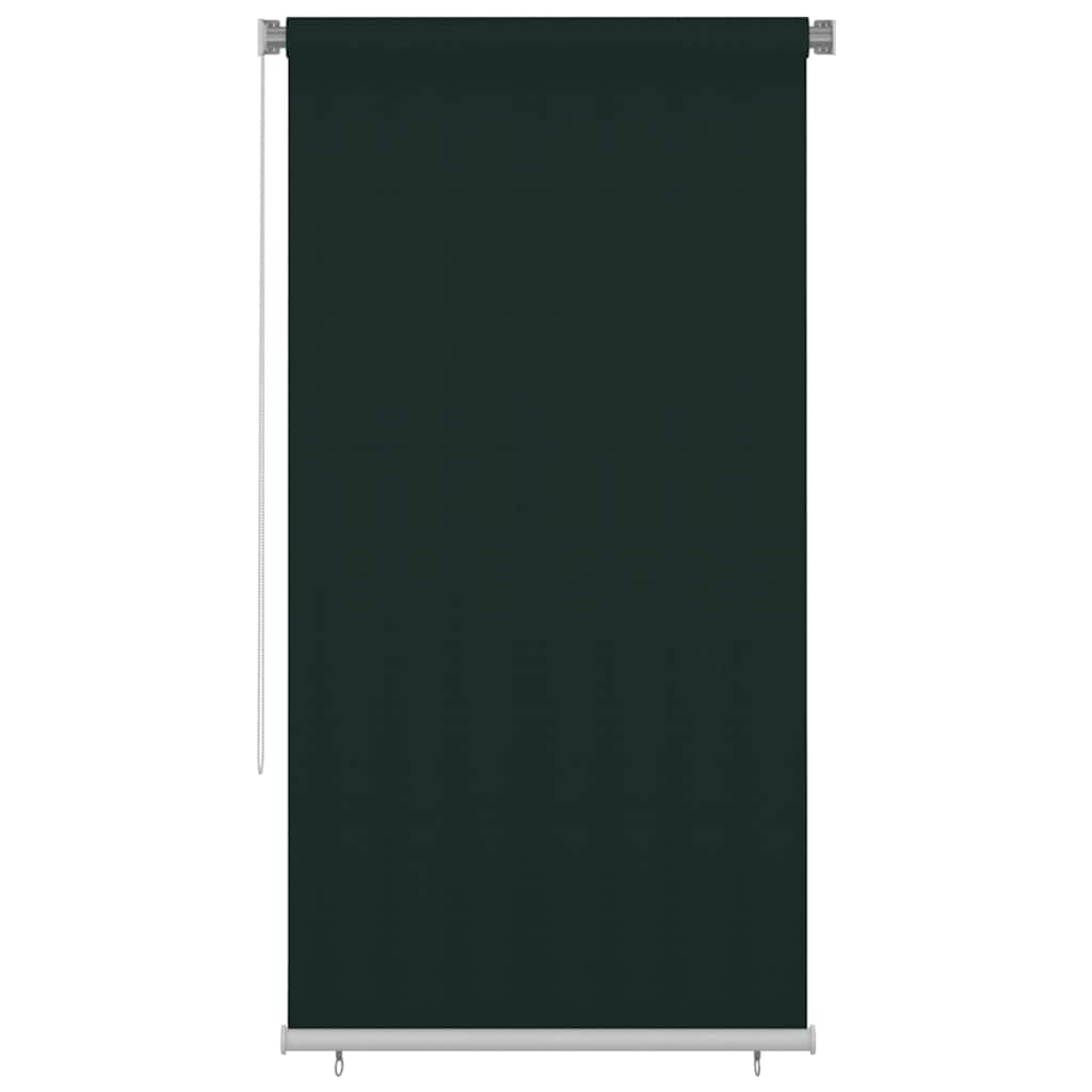 Estore de rolo para exterior 125 (l) x 230 (a) cm verde-escuro HDPE