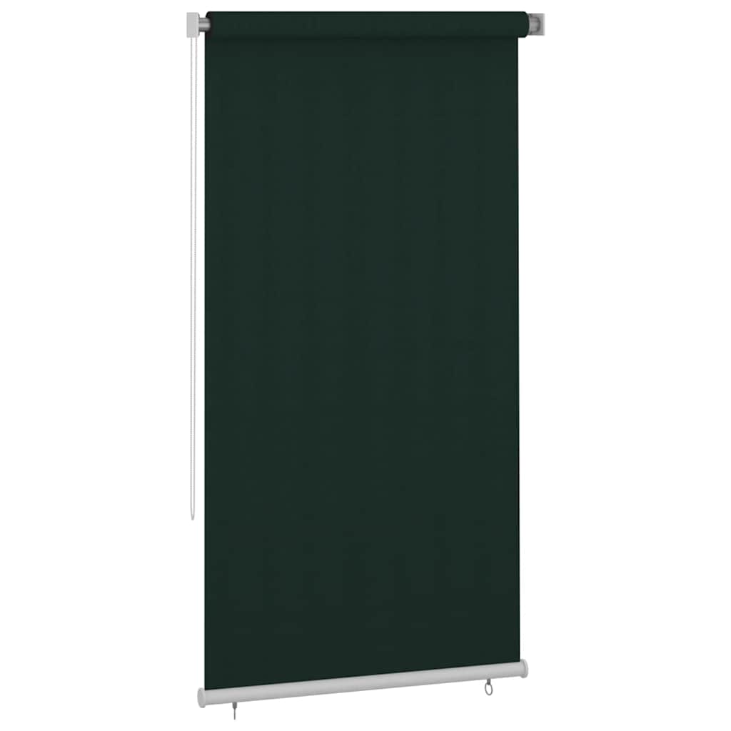Estore de rolo para exterior 125 (l) x 230 (a) cm verde-escuro HDPE
