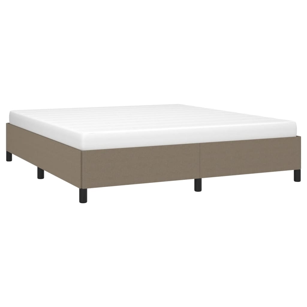 Cama sem colchão 180x200 cm tecido castanho-acinzentado
