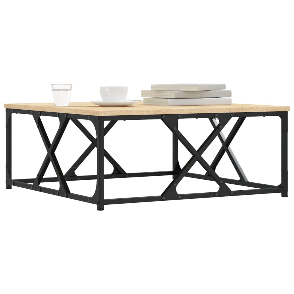Mesa de centro 70x70x30 cm derivados de madeira carvalho sonoma