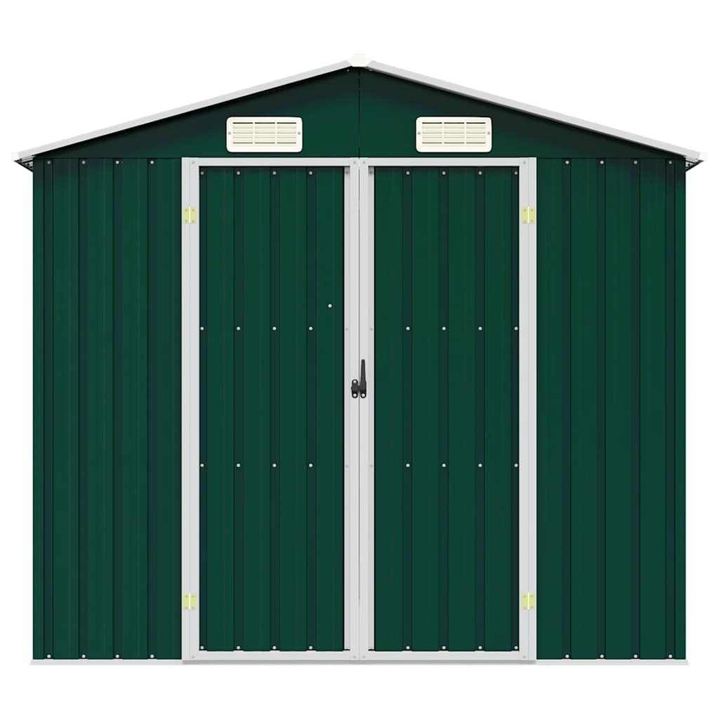 Abrigo de jardim 205x129x183 cm aço galvanizado verde