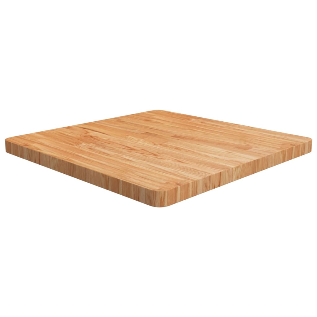 Tampo mesa quadrado 70x70x4 cm carvalho tratado castanho-claro
