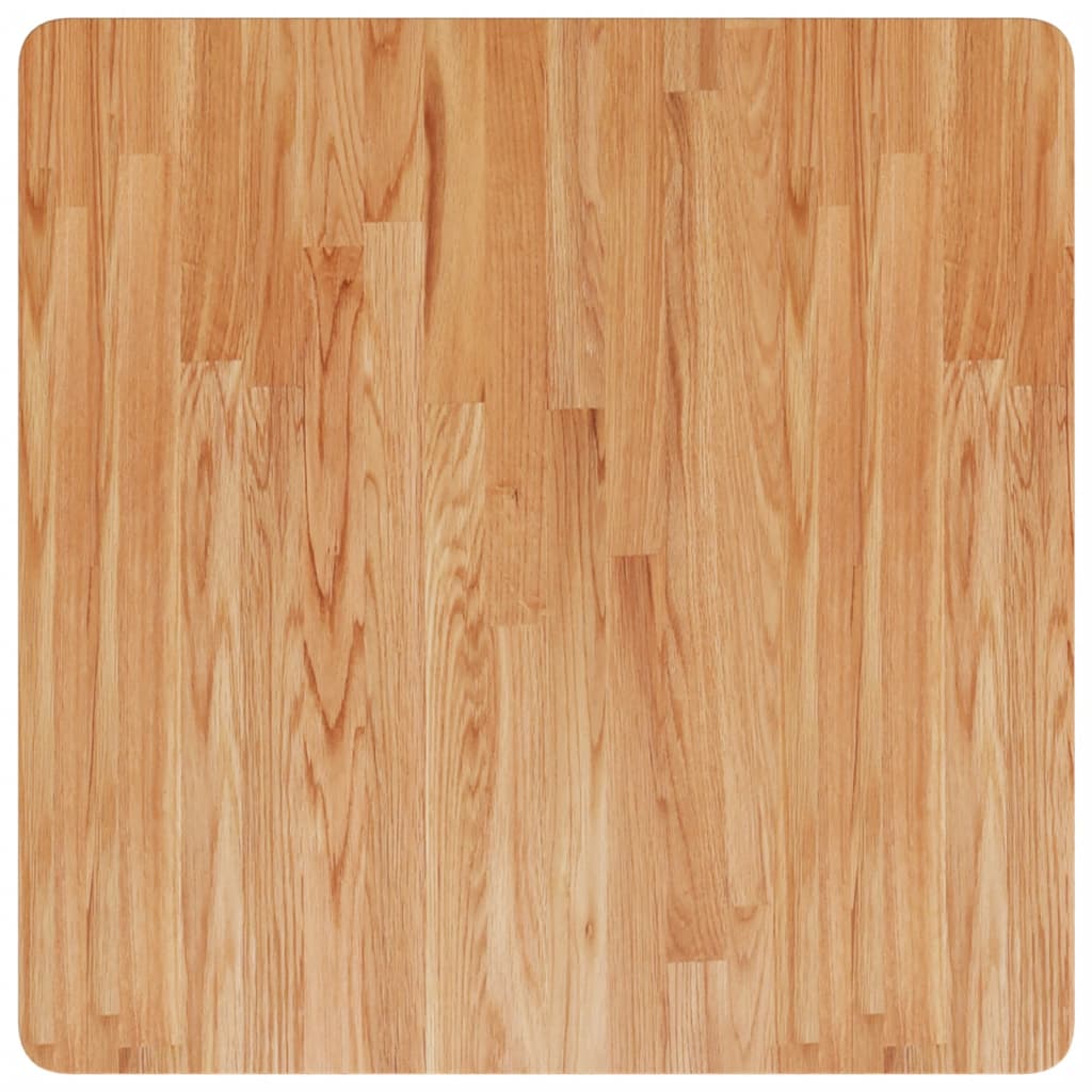 Tampo mesa quadrado 70x70x4 cm carvalho tratado castanho-claro