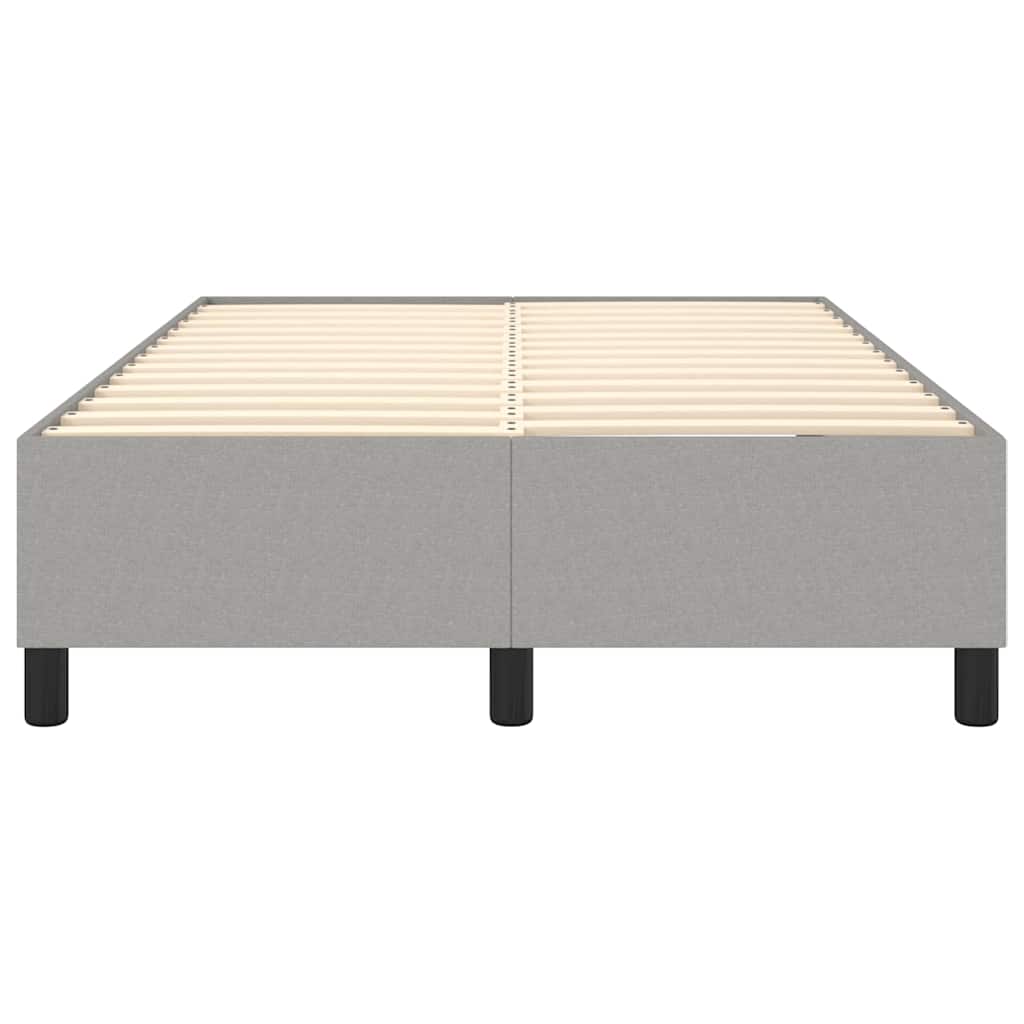 Estrutura de cama com molas 120x200 cm tecido cinzento-claro