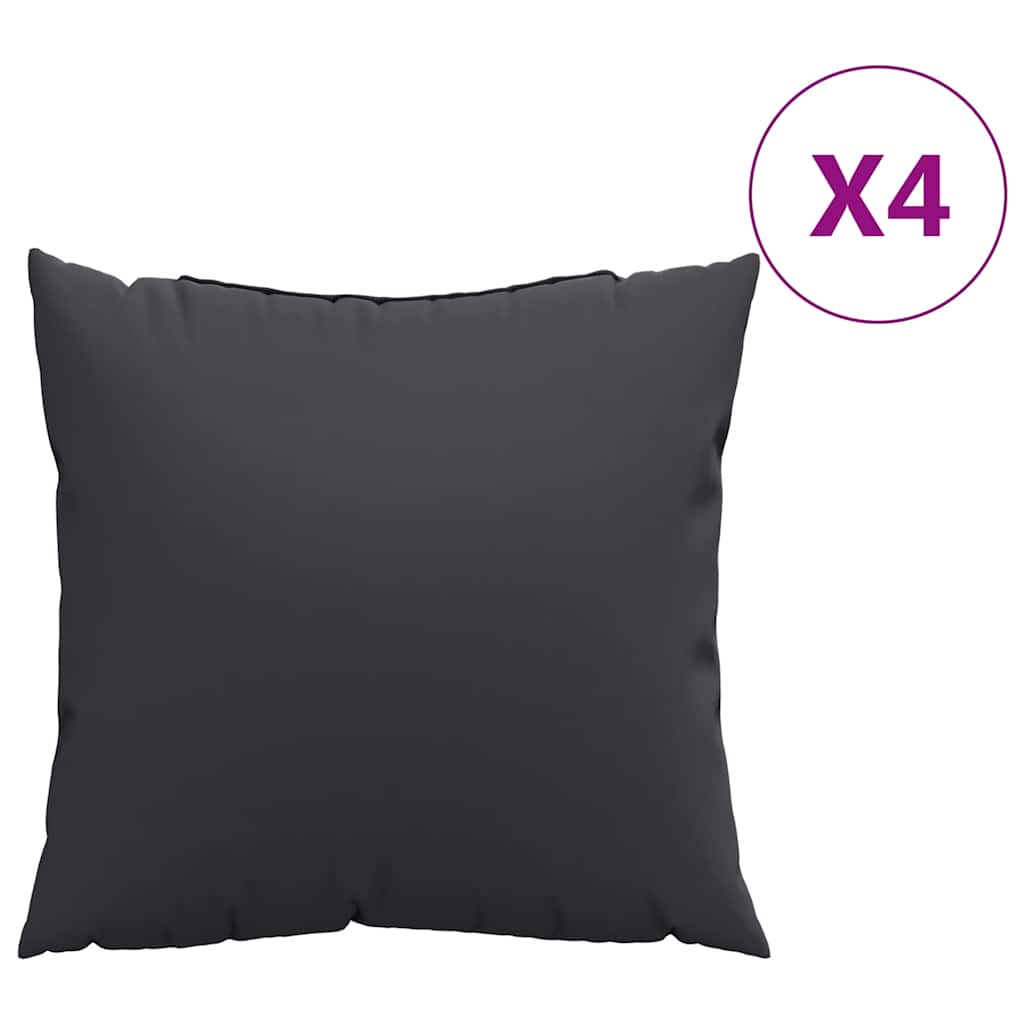Almofadas de sofá 4 pcs 60x60 cm tecido preto