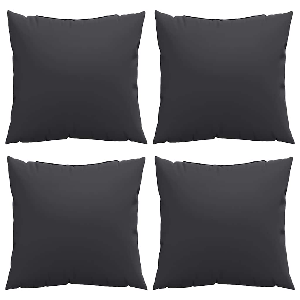 Almofadas de sofá 4 pcs 60x60 cm tecido preto