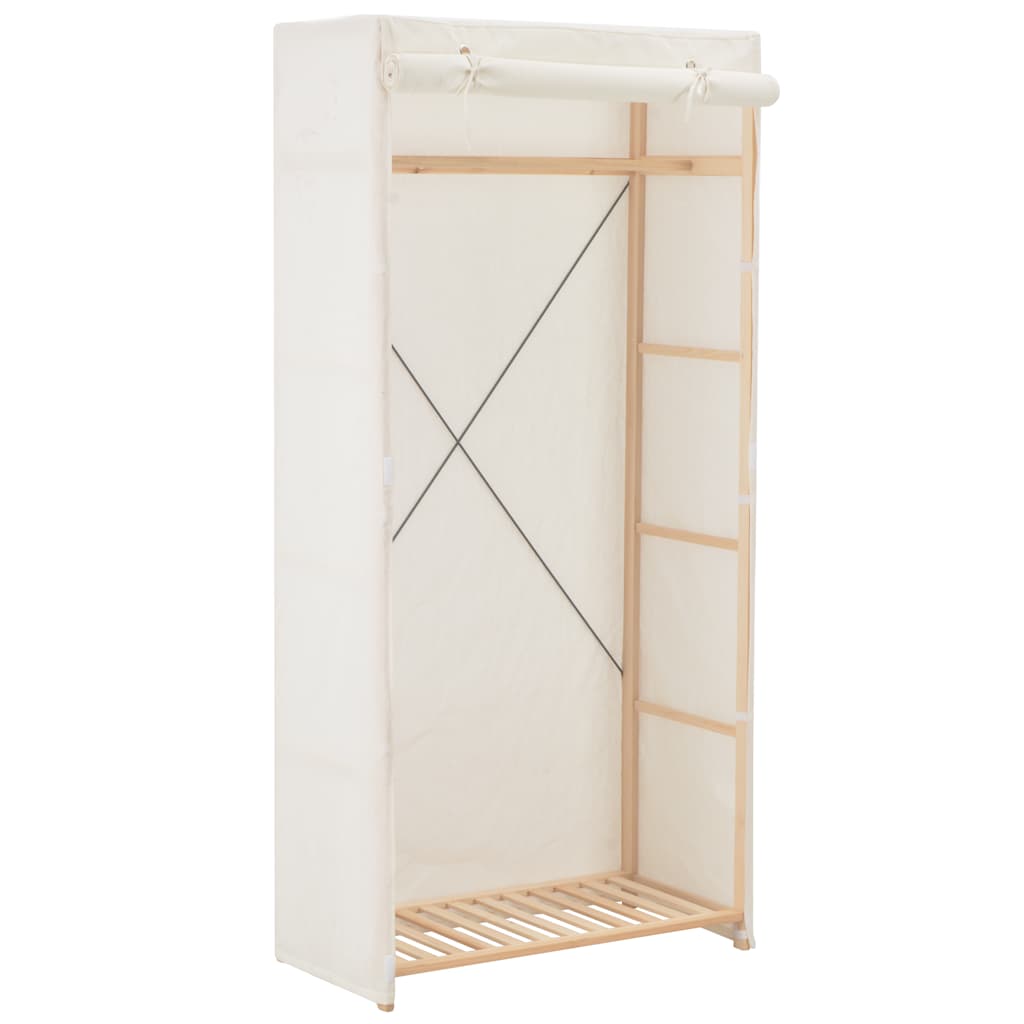 Roupeiro 79x40x170 cm tecido branco