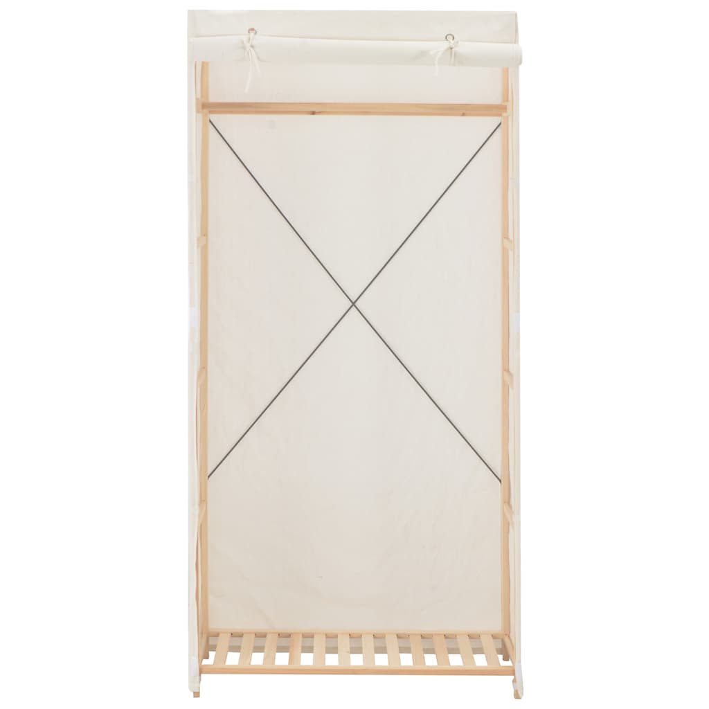 Roupeiro 79x40x170 cm tecido branco