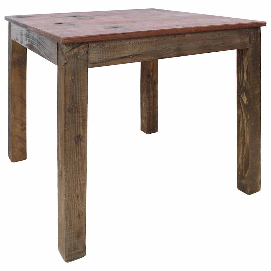 Mesa de jantar mistura de madeiras recicladas 82x80x76 cm