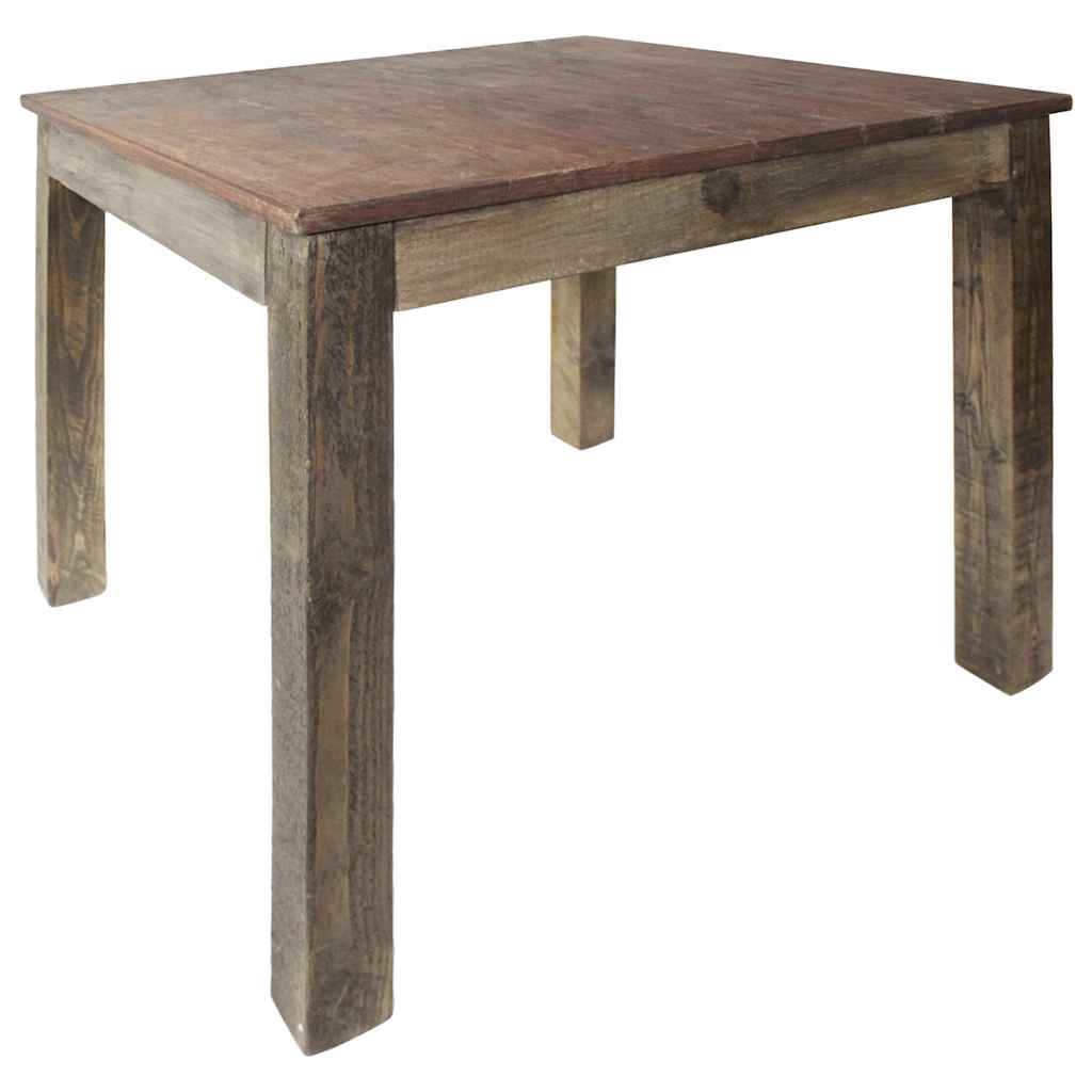 Mesa de jantar mistura de madeiras recicladas 82x80x76 cm