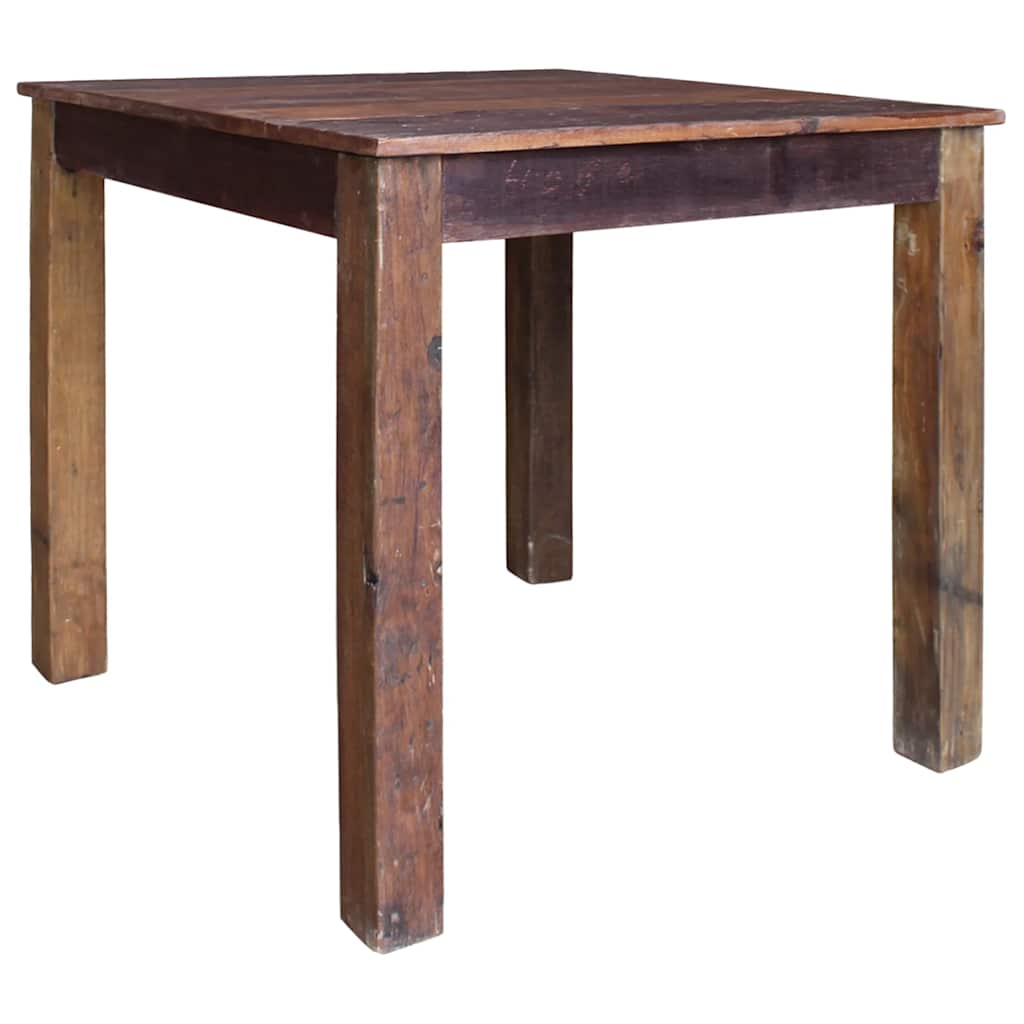 Mesa de jantar mistura de madeiras recicladas 82x80x76 cm