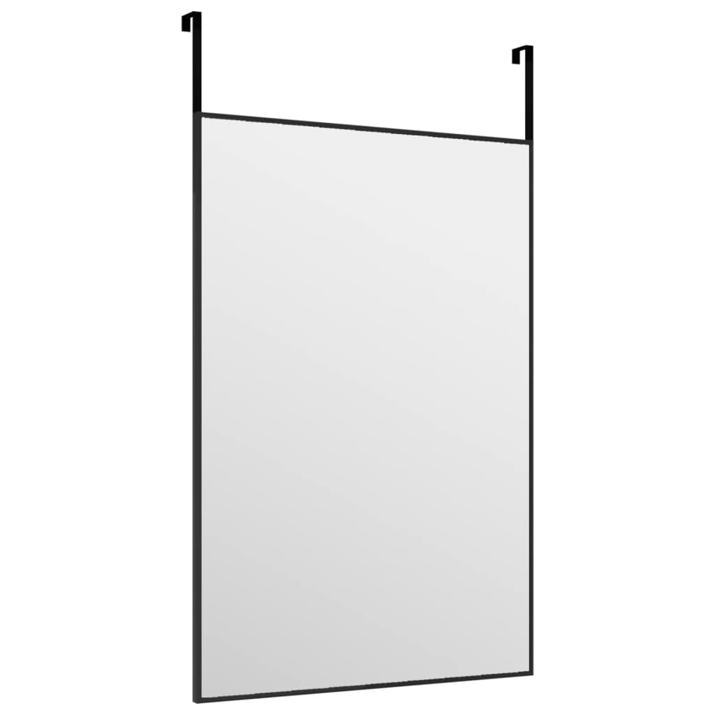 Espelho para porta 40x60 cm vidro e alumínio preto
