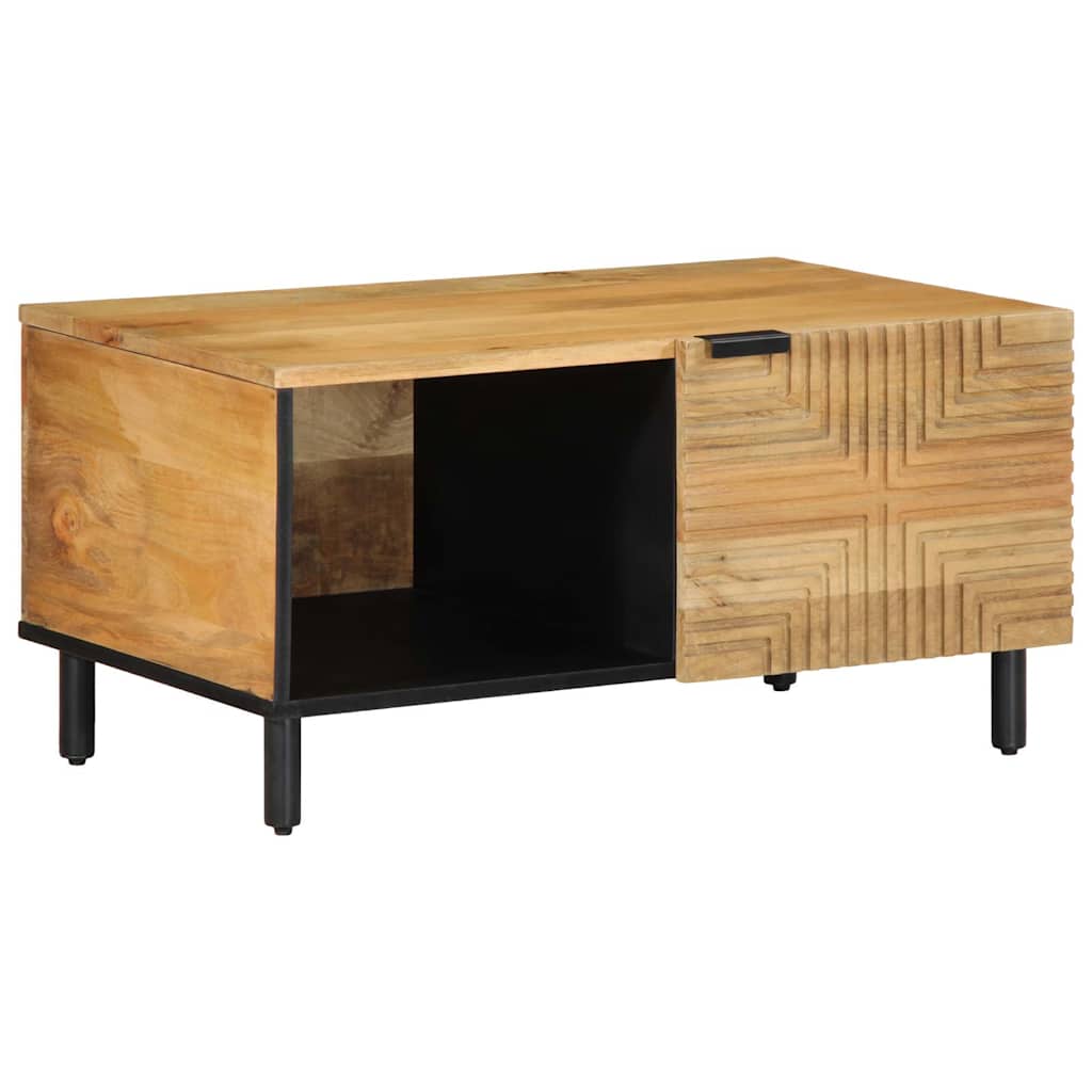 Mesa de centro castanho 80x50x40 cm madeira de mangueira maciça