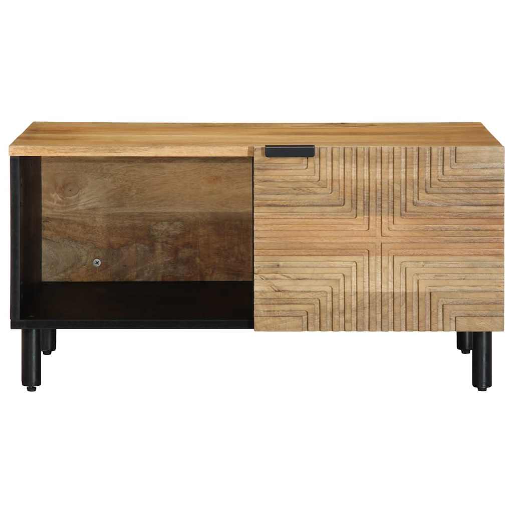 Mesa de centro castanho 80x50x40 cm madeira de mangueira maciça