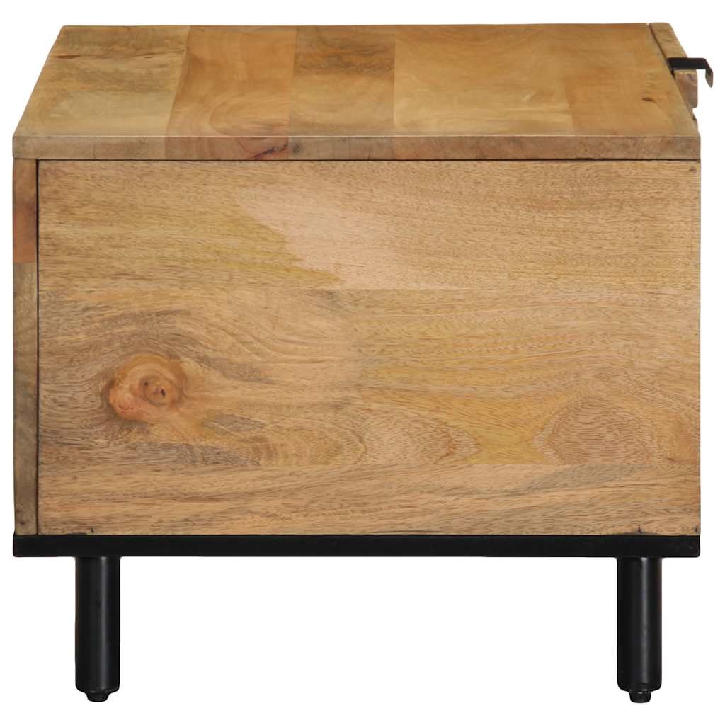 Mesa de centro castanho 80x50x40 cm madeira de mangueira maciça