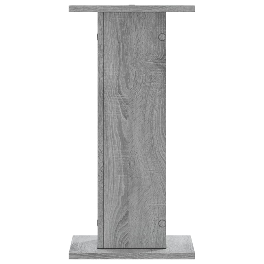 Suportes de colunas 2 pcs derivados de madeira cinzento sonoma