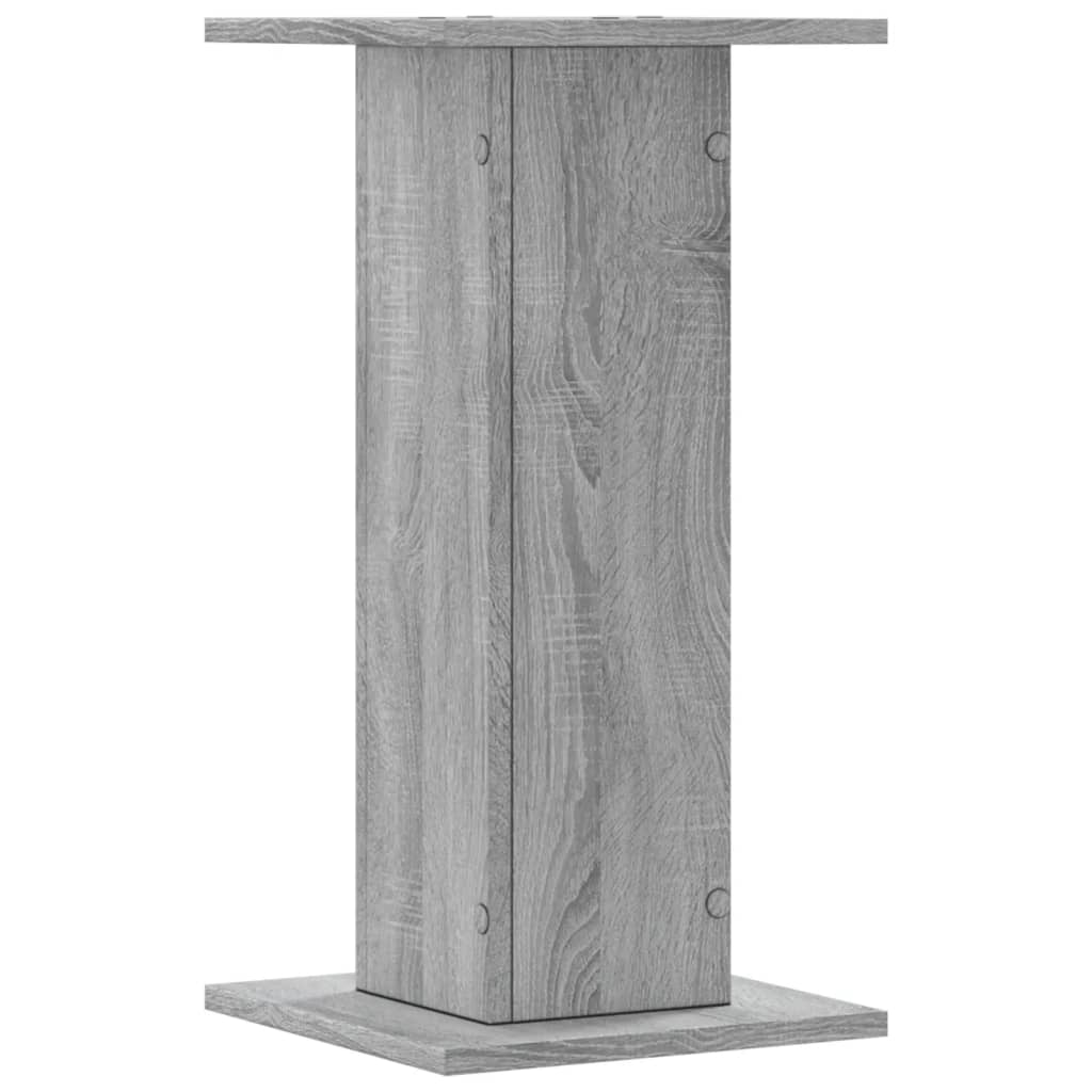 Suportes de colunas 2 pcs derivados de madeira cinzento sonoma