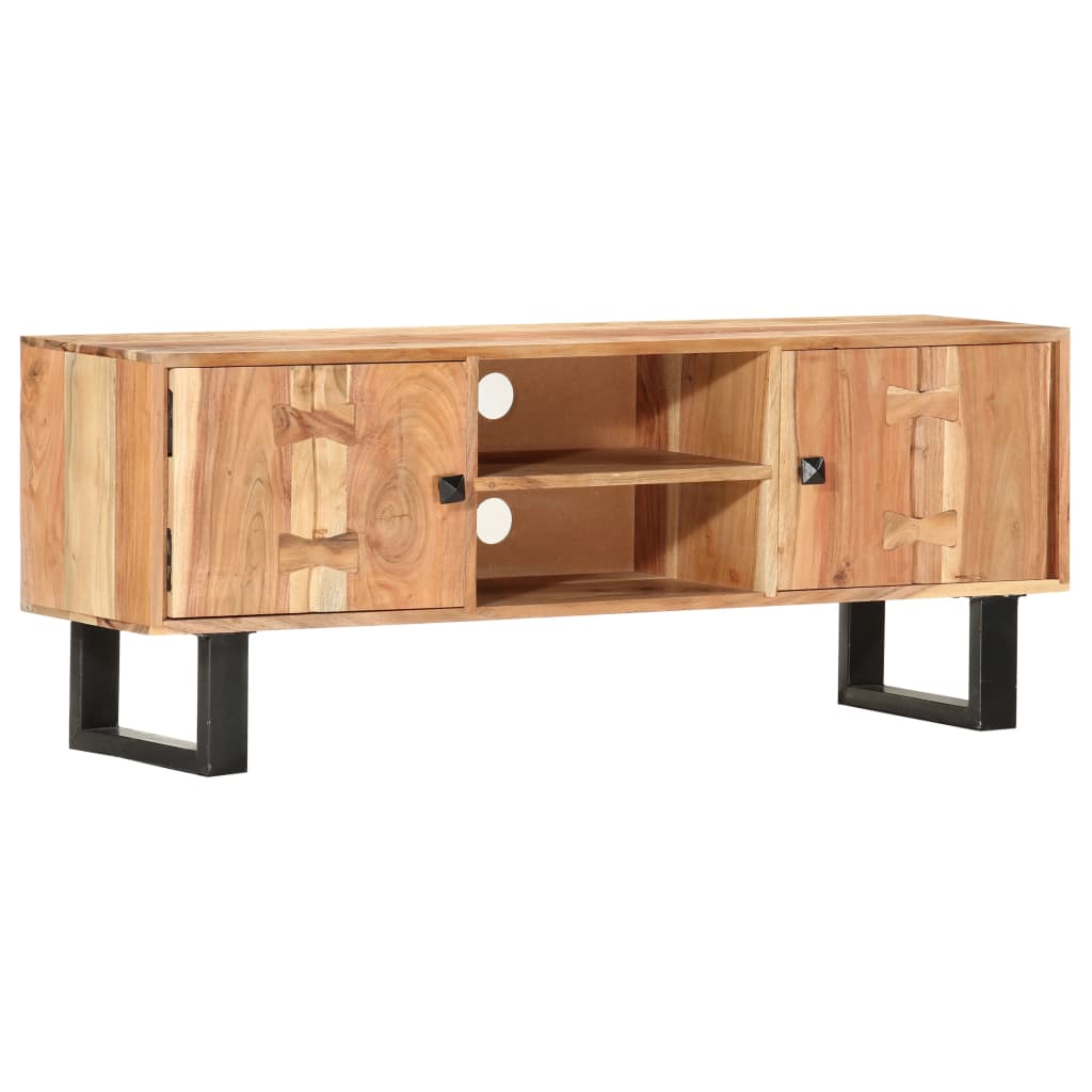 Móvel de TV 118x30x45 cm madeira de acácia maciça