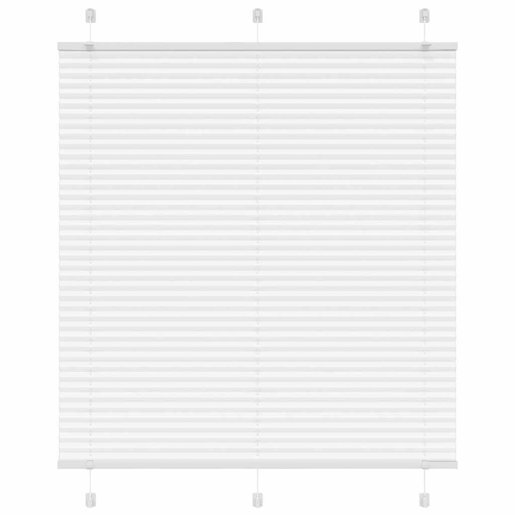 Branco plissada cega 120x100cm largura tecido 119,4cm poliéster
