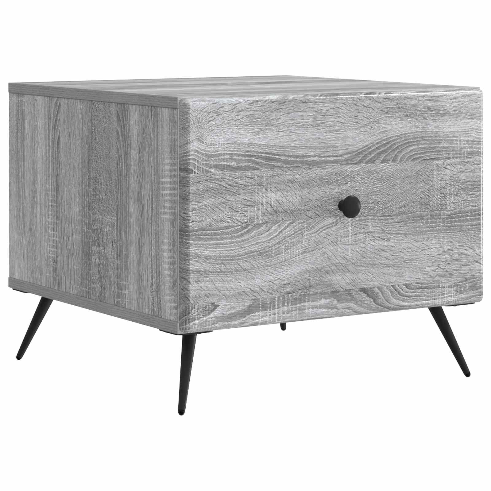 Mesa de centro com gaveta sonoma cinzento 49 x 50 x 40 cm