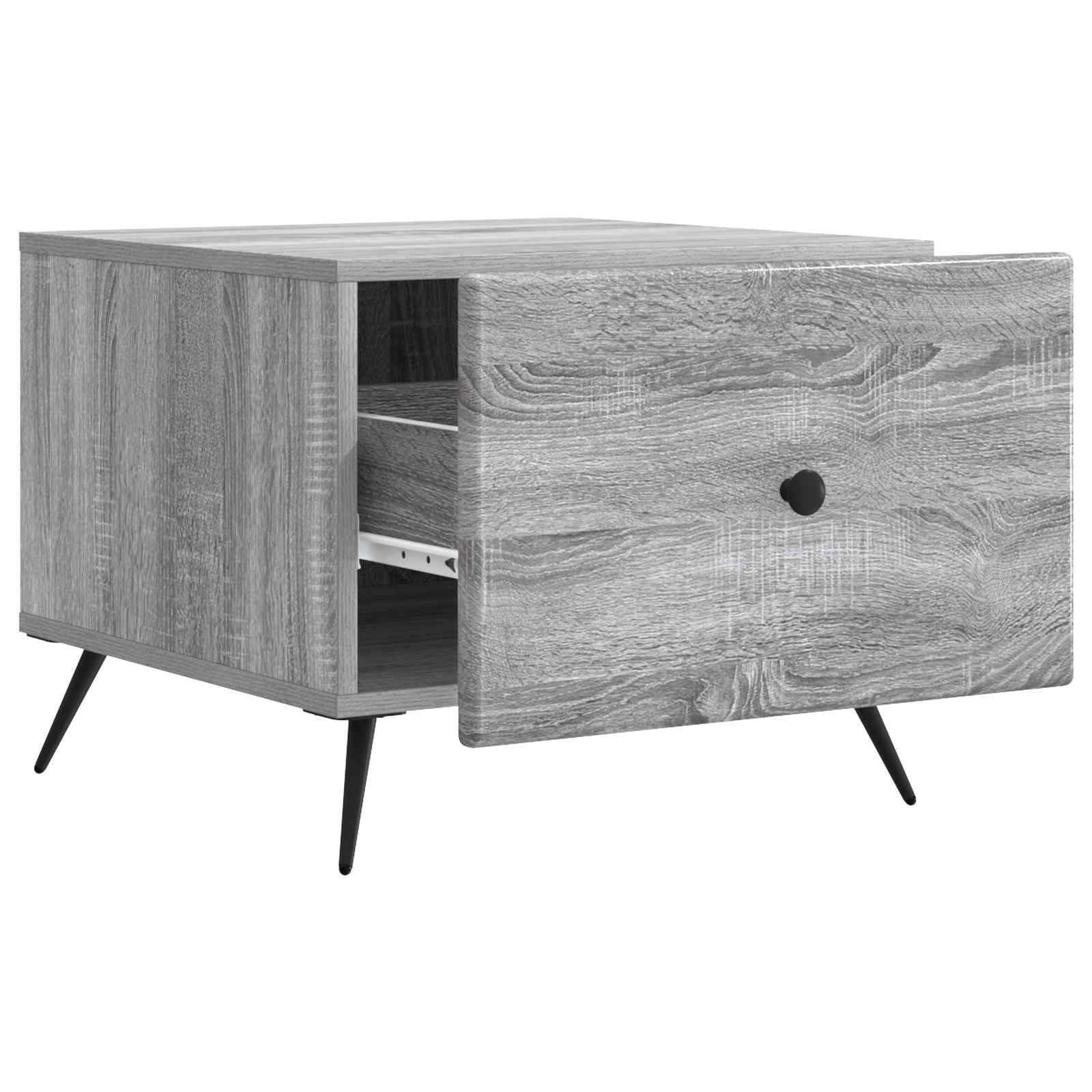Mesa de centro com gaveta sonoma cinzento 49 x 50 x 40 cm