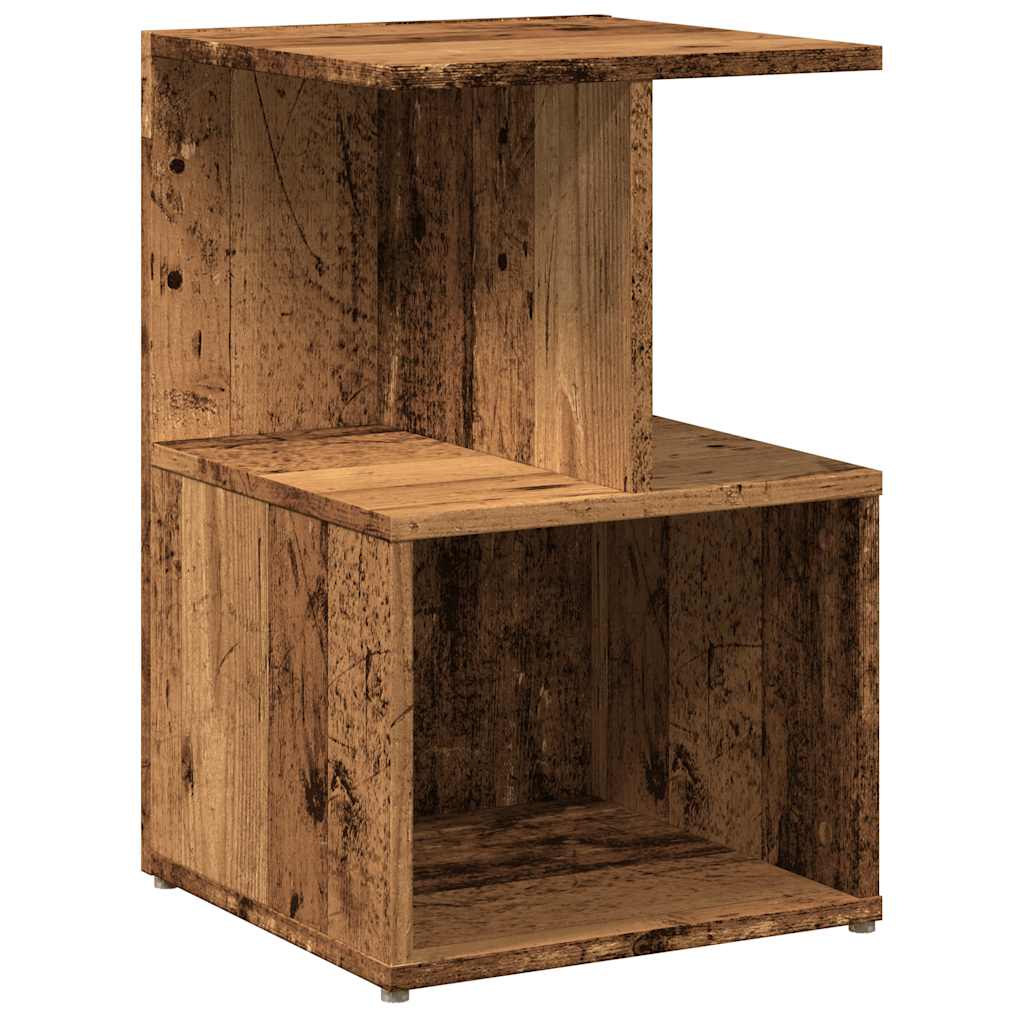 Mesa de cabeceira madeira velha 35x35x55 cm madeira trabalhada