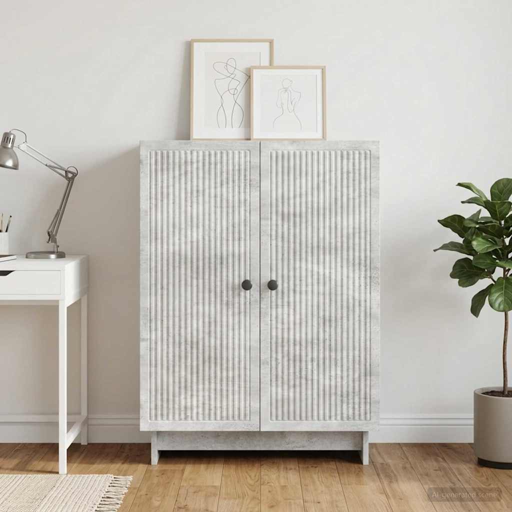 Buffet cinzento cimento 66 x 34,5 x 90 cm derivados de madeira