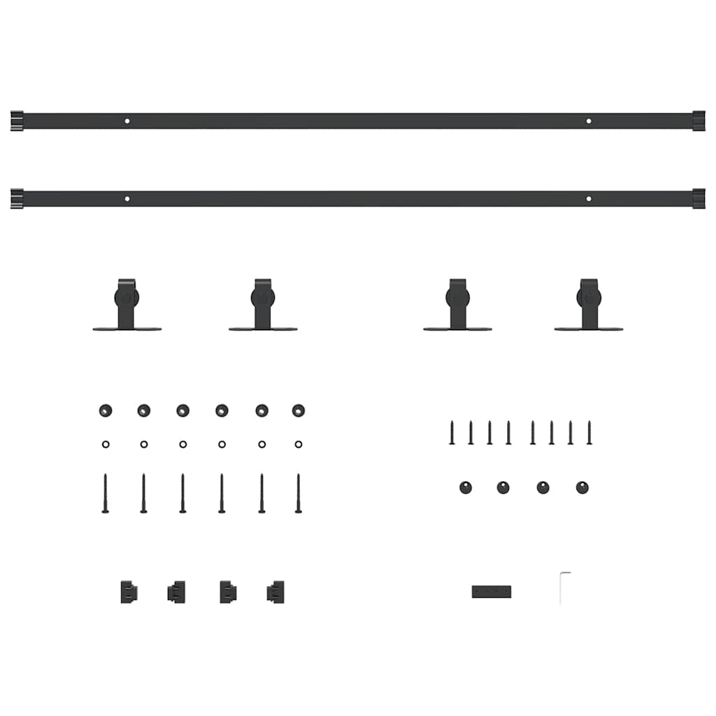 Kit para armário deslizante aço carbono 213 cm