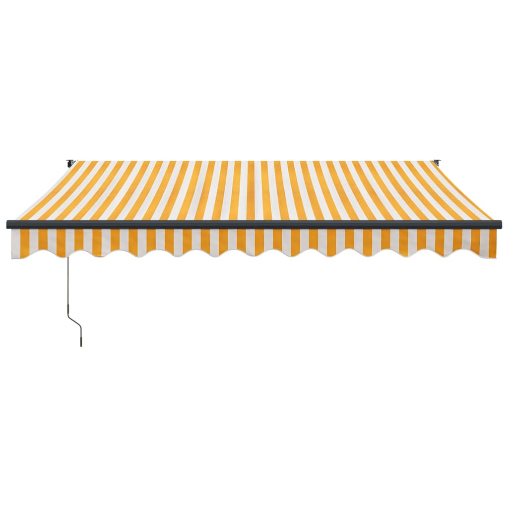 Toldo retrátil automático 3x2,5 m amarelo e branco