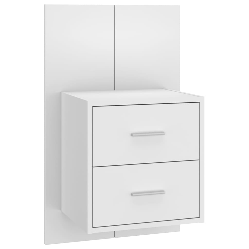 Mesa de cabeceira montagem na parede branco brilhante