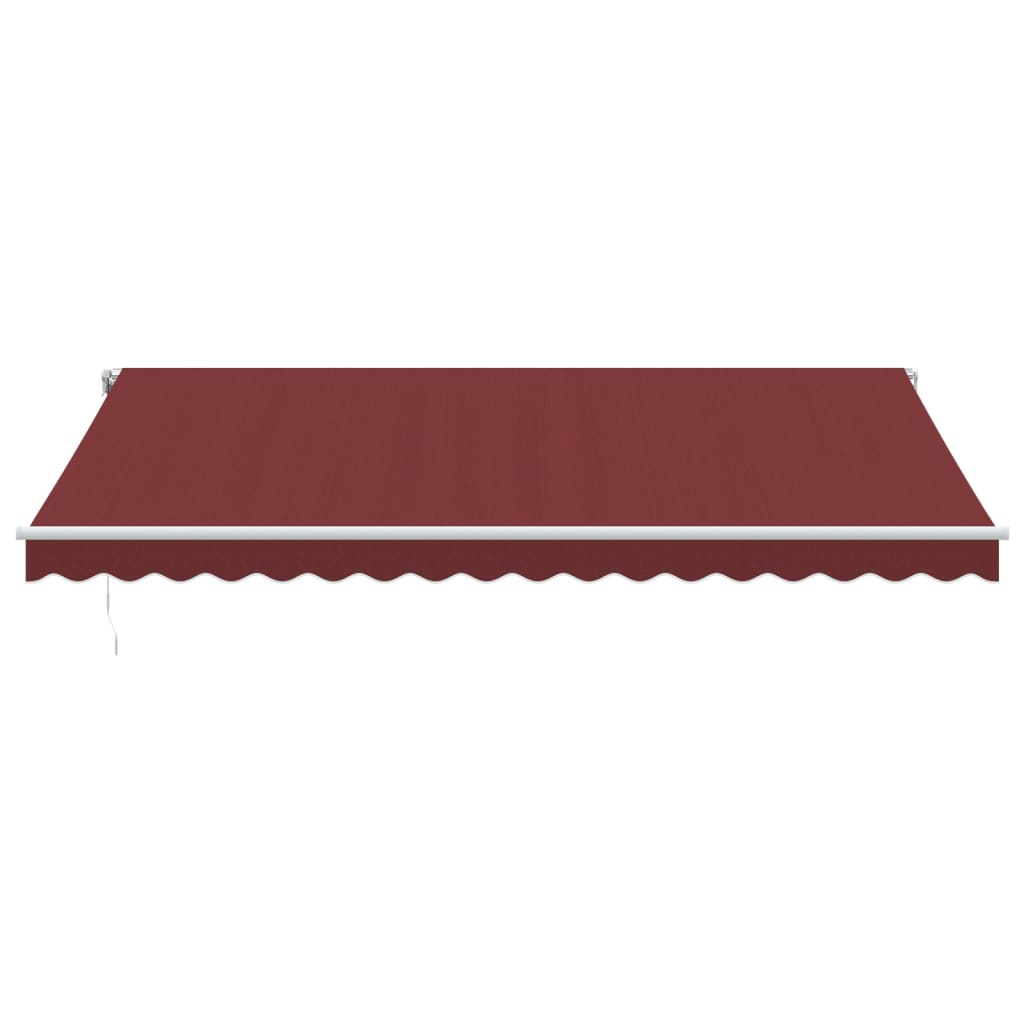 Toldo retrátil automático com luz LED 450x350 cm bordô