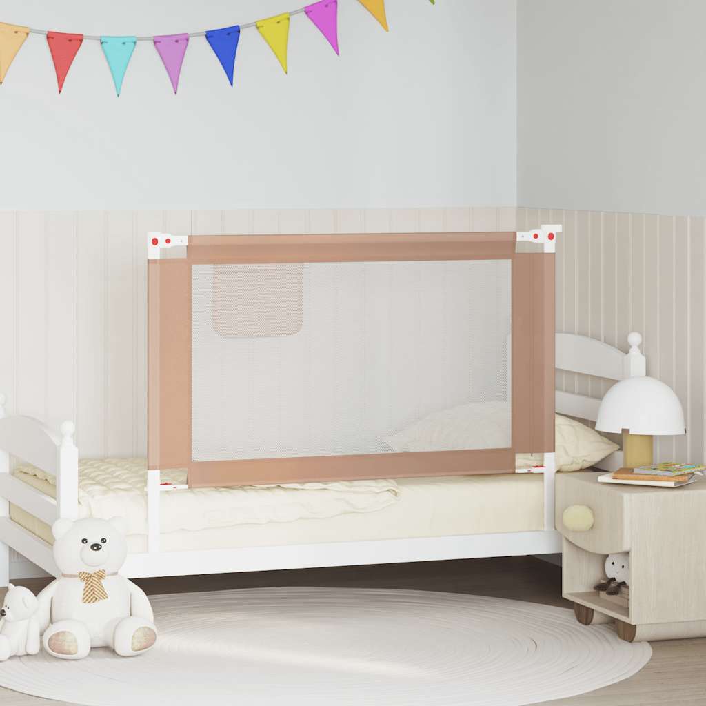 Barra segur. p/ cama infantil tecido 120x25cm cinza-acastanhado
