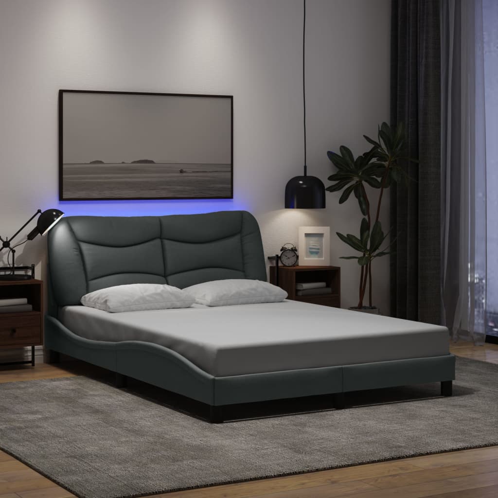 Estrutura de cama com LED sem colchão hvar 120x200 cm tecido