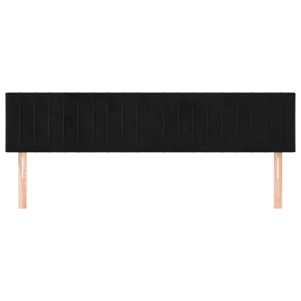 Cabeceiras preto 180x5x78/88 cm veludo