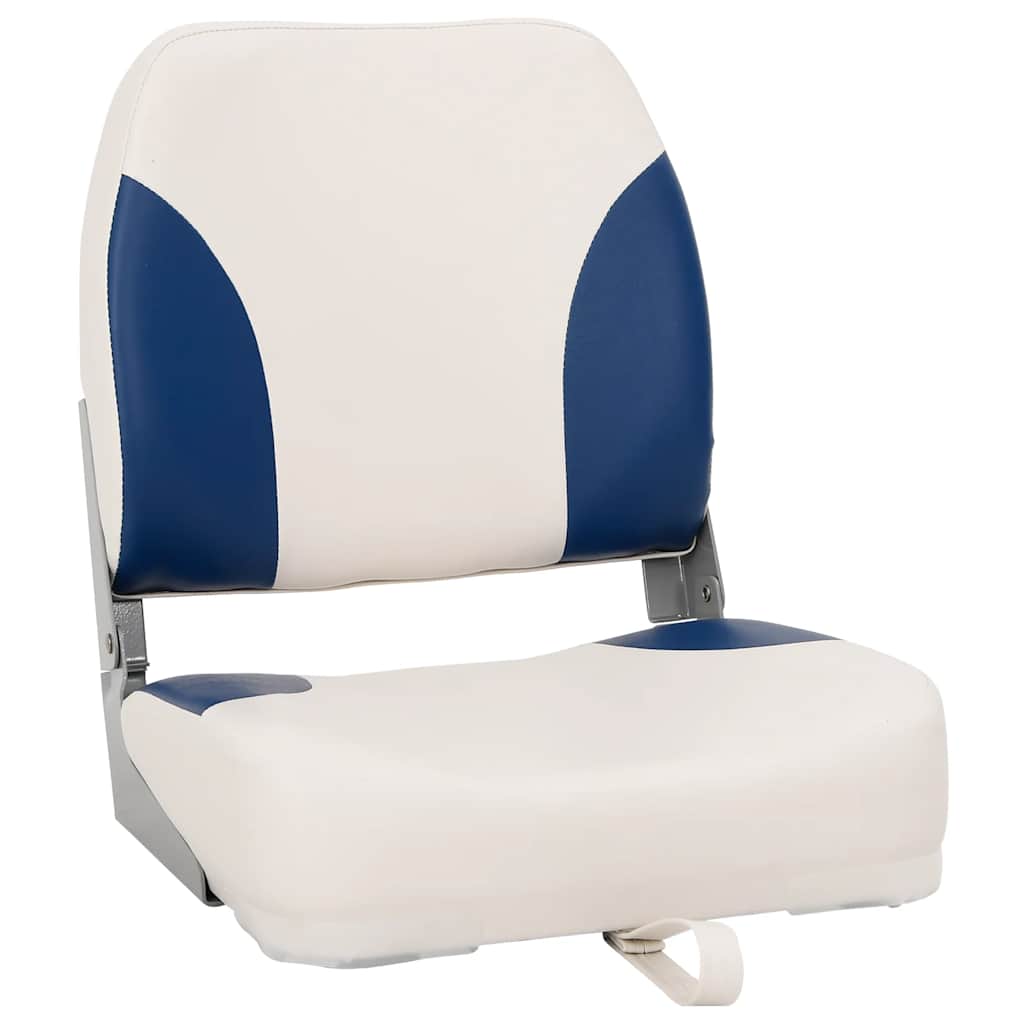 Conjunto de 1 assento barco dobrável 41x36x48 cm azul e branco
