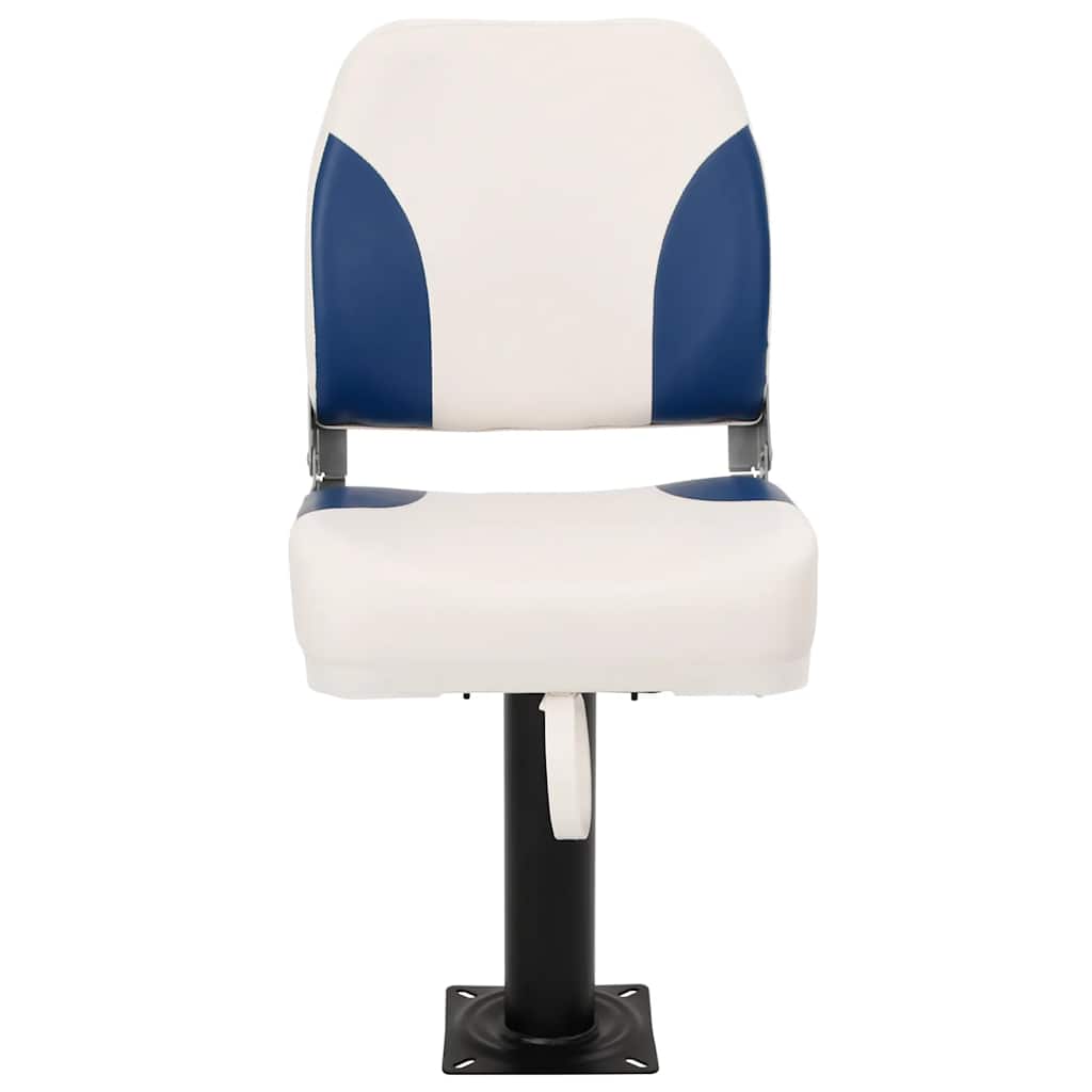 Conjunto de 1 assento barco dobrável 41x36x48 cm azul e branco