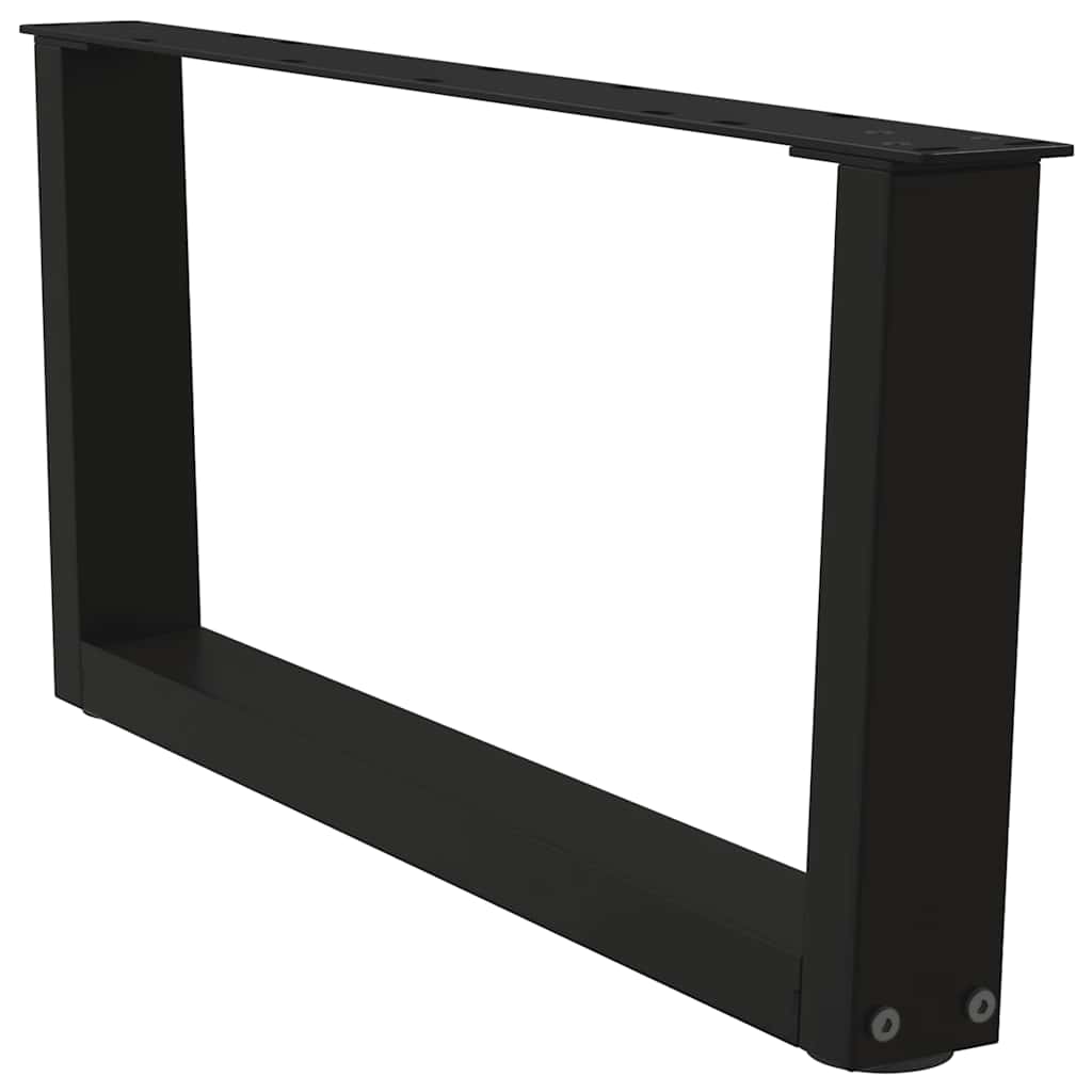 Pés para mesa de centro em v, 2 peças, preto, 70x(30-31,3) cm, aço