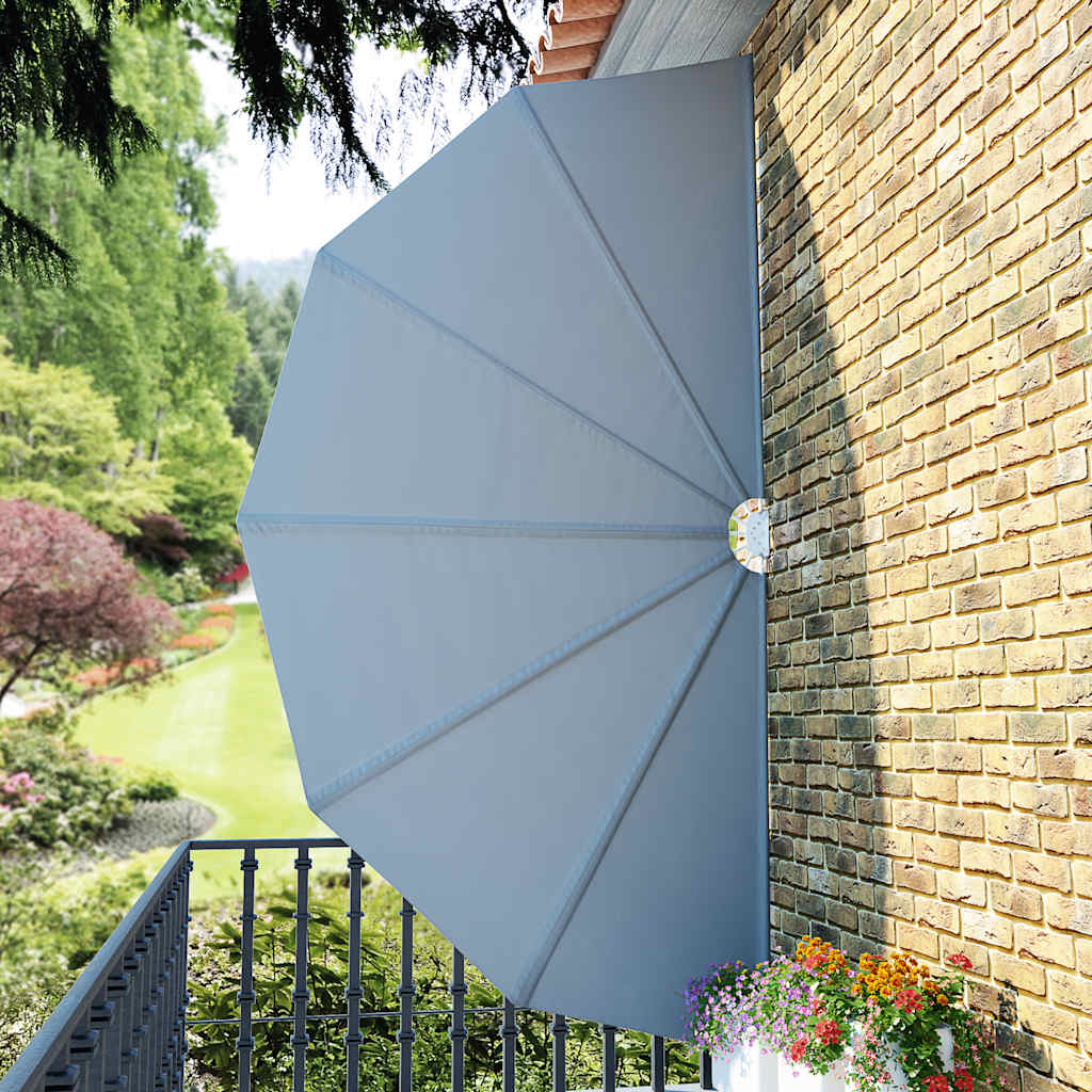 Toldo lateral dobrável para terraço 200 cm cinzento
