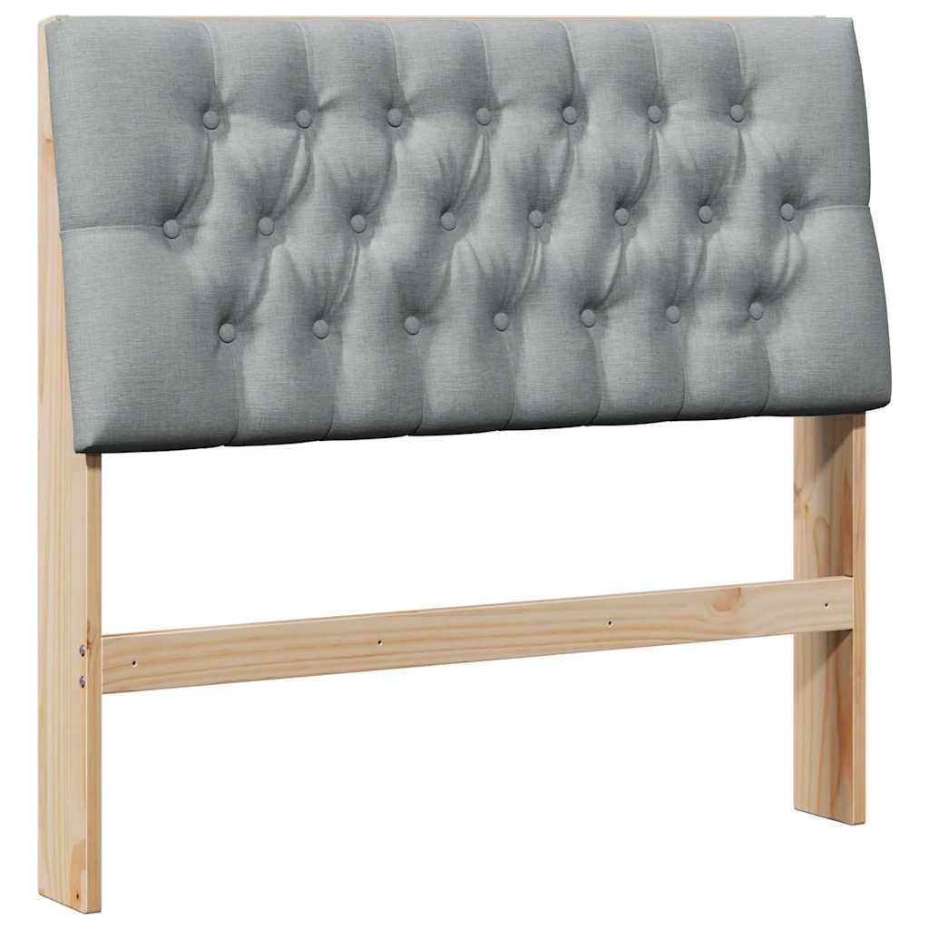 Cabeceira estofada cinzento-claro 100 cm