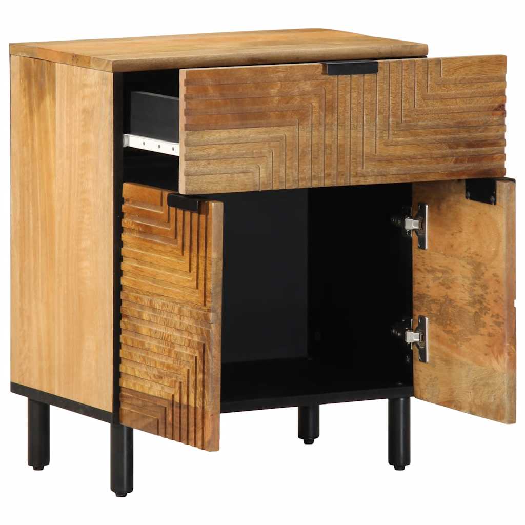 Mesa de cabeceira 50x33x60 cm madeira de mangueira maciça