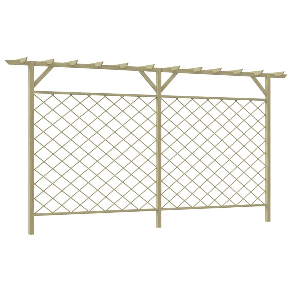 Cerca de treliça para jardim com pérgola no topo madeira