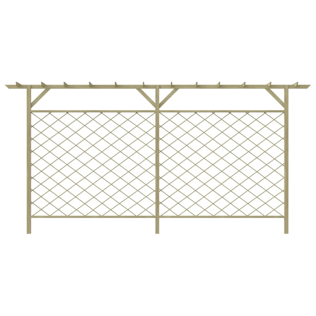Cerca de treliça para jardim com pérgola no topo madeira