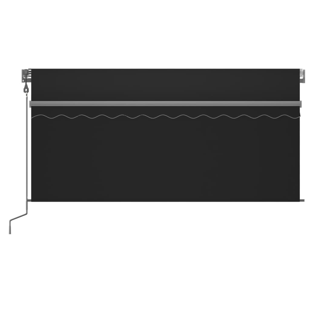 Toldo automático c/ estore/LED/sensor de vento 3x2,5m antracite